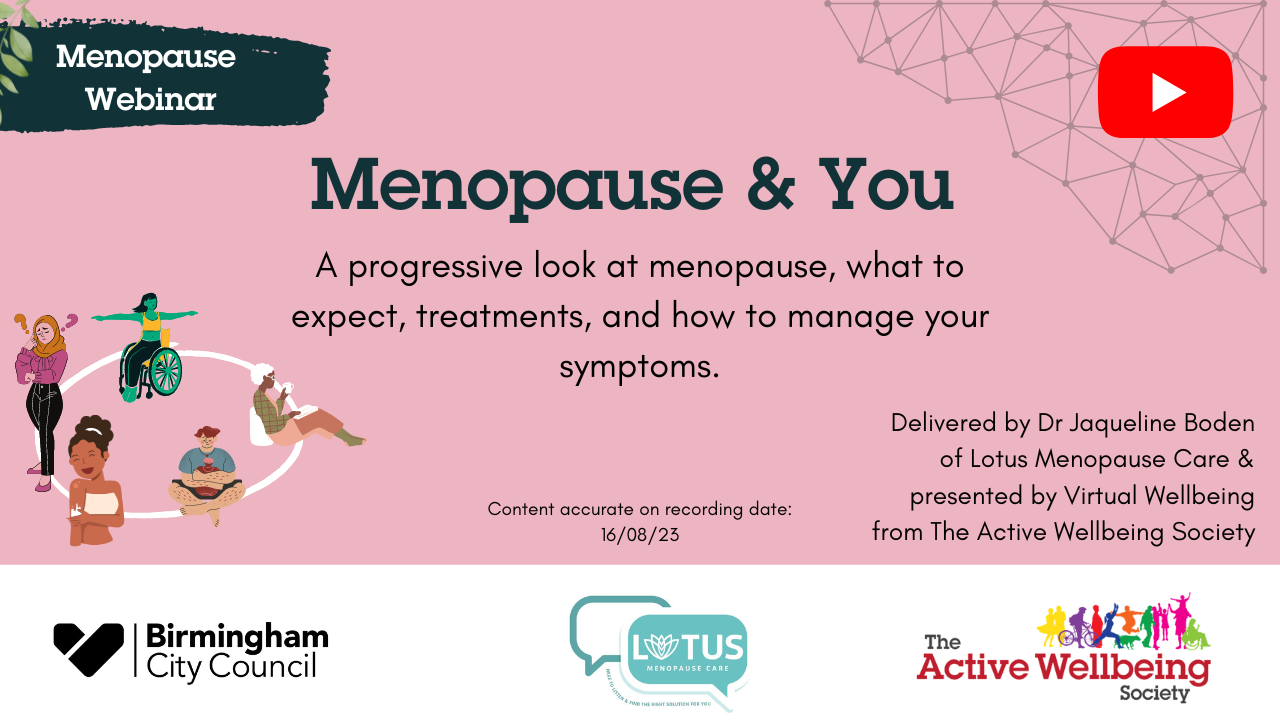 Menopause Webinar – The Active Wellbeing Society